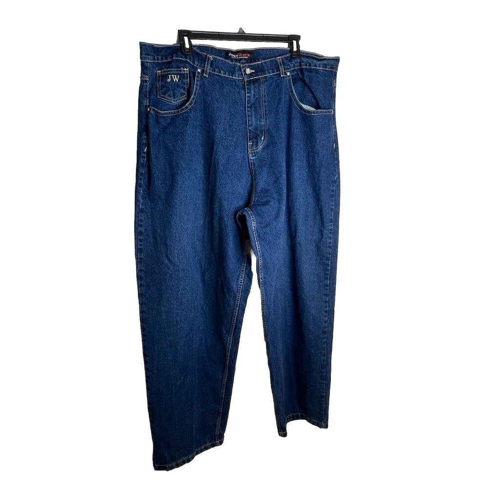 VTG Jean Worx Stitch Patch Skater Jynco Rap Jeans Y2K Size 46 X 32 Baggy Loose